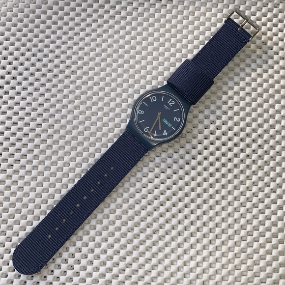 Navy Watch Band (Strap Only) - fits Swatch New Gent model - Picture 3 of 3